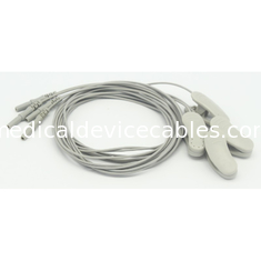 Kabel EEG z czystego srebra - klips 1 para 1,2 m Din TPU Materiał z gniazdem DIN1,5
