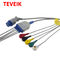 Kabel okrągły 10-stykowy IEC 5 odprowadzeń Medyczny kabel monitora Datex Satliteplus Ecg